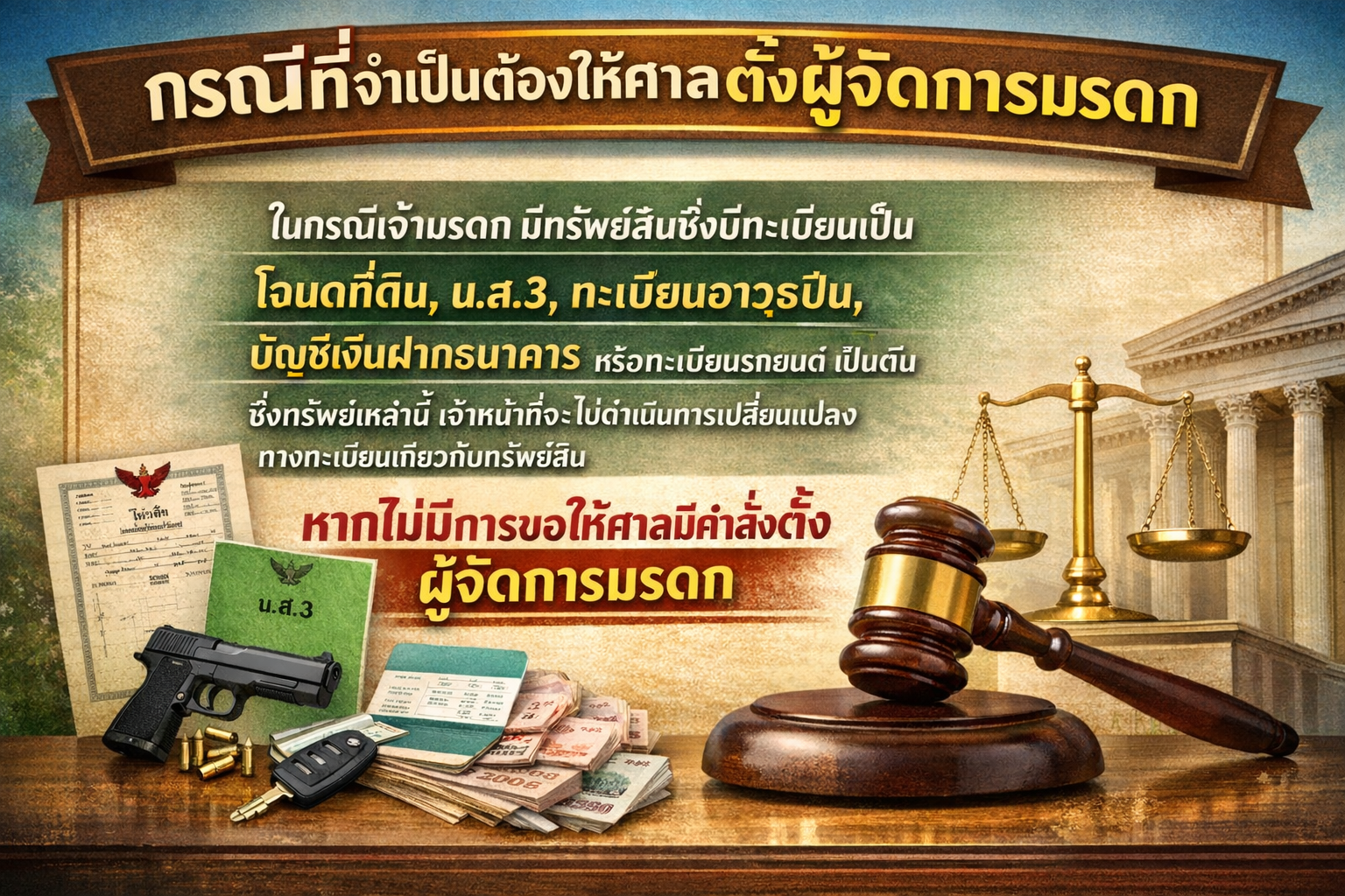 จัดการมรดก โคราช ตั้งผู้จัดการมรดก นครราชสีมา